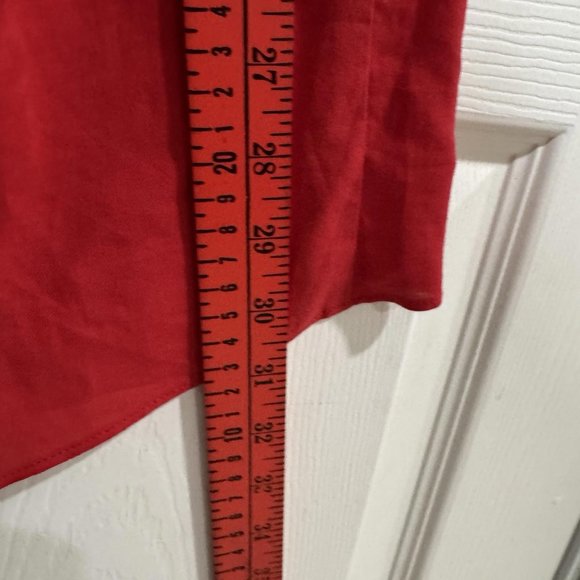 VINCE. Twist Front Detail 100% Cotton A-Line Skirt, Size 2- Poppy - $295 - Picture 10 of 14